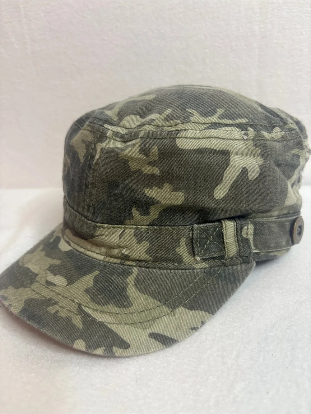 Men's Camouflage Military Cadet Cap - Olive Camo